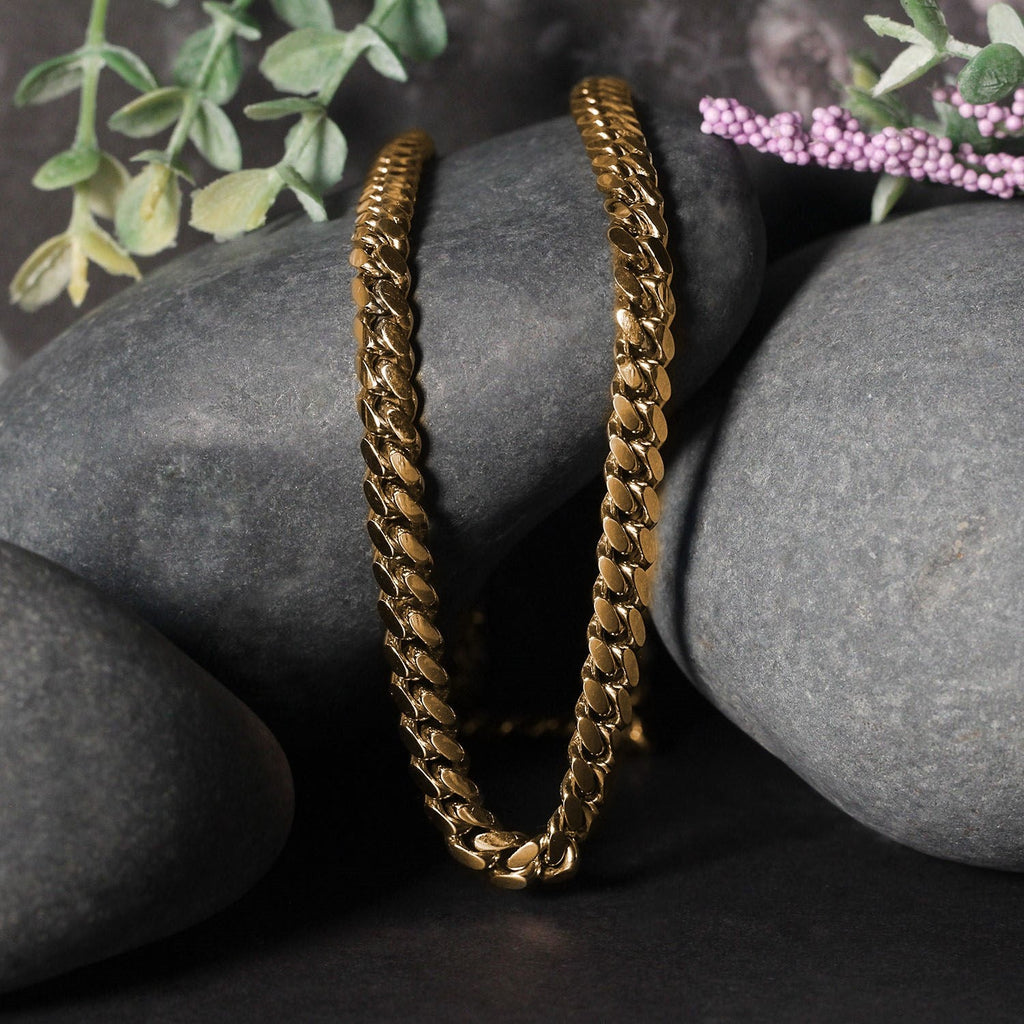 14k Yellow Gold Classic Miami Cuban Solid Chain (6.10 mm)