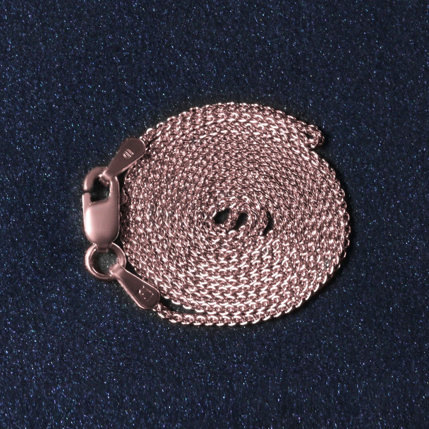 14k Rose Gold Round Wheat Chain (1.00 mm)