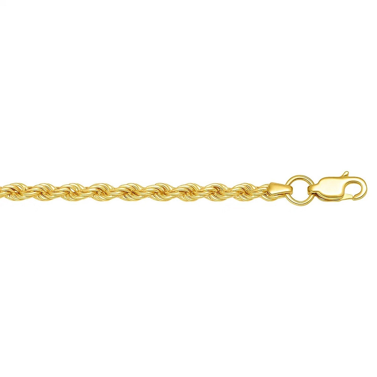 Lite Rope Chain Bracelet in 10k Yellow Gold  (2.50 mm)