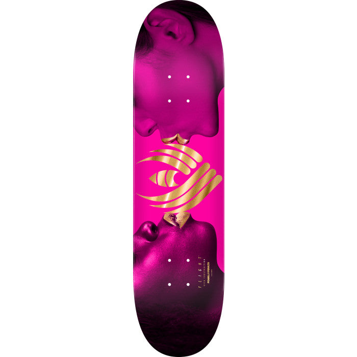 Powell Peralta Kiss Flight Skateboard Deck - 8.25″ Pink/Gold Foil