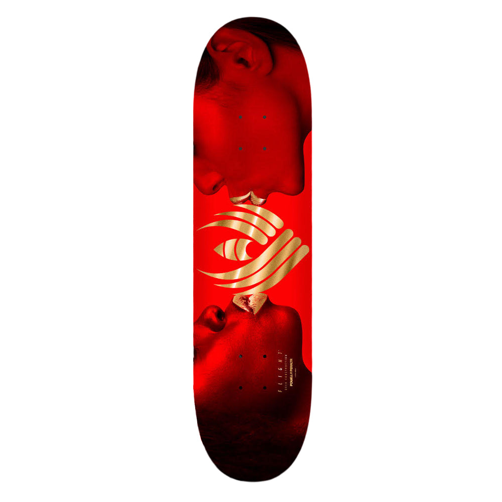 Powell Peralta Kiss Flight Skateboard Deck - 8.0″ Red/Gold Foil