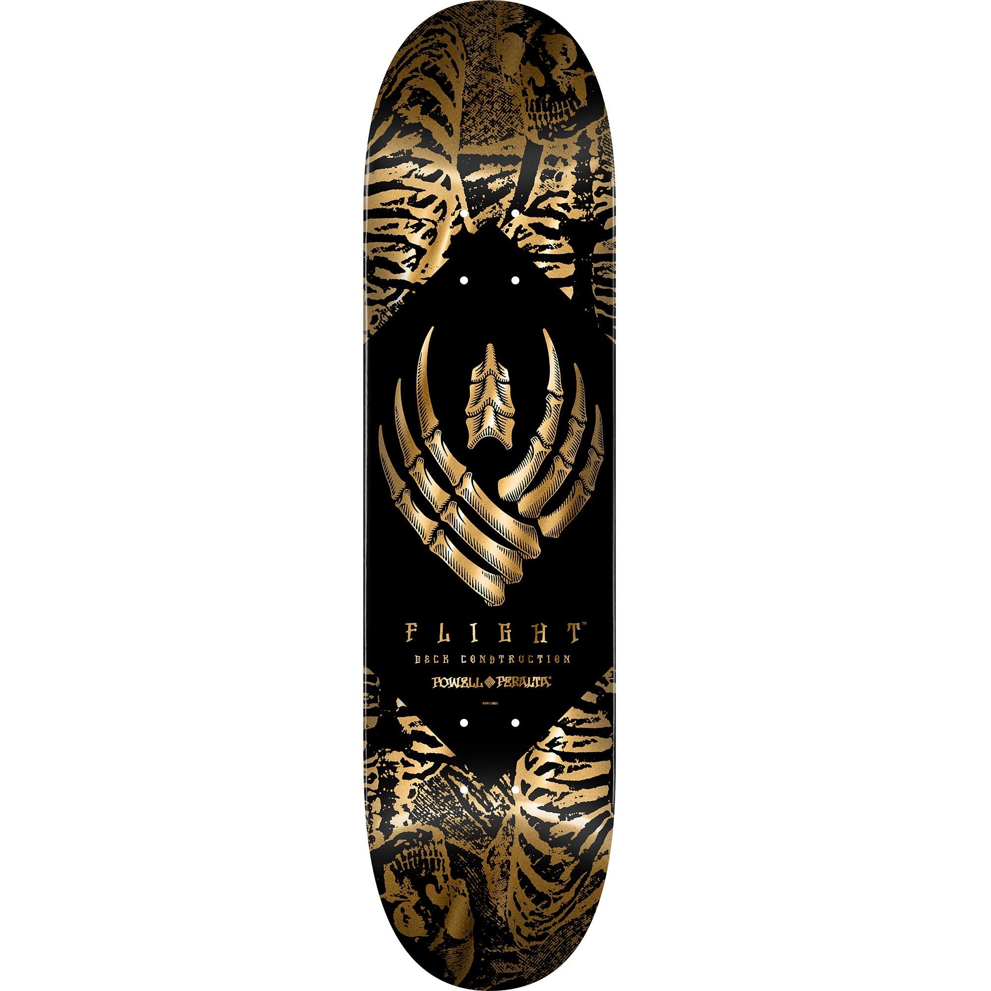 Powell Peralta Skeleton Flight Skateboard Deck - 8.63″ Gold Foil