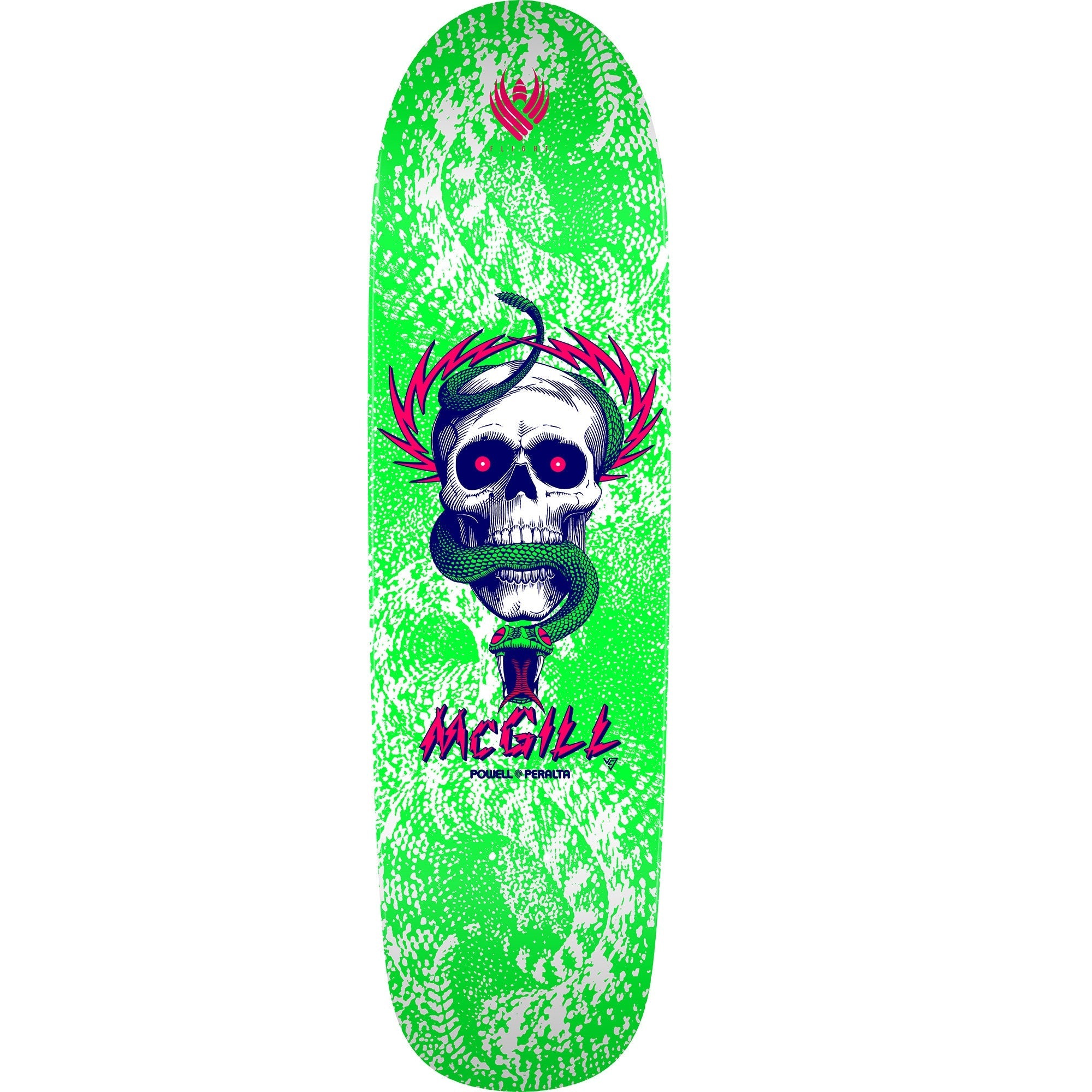 Powell Peralta McGill Skull and Snake Flight Deck - 9.01″ Green/White