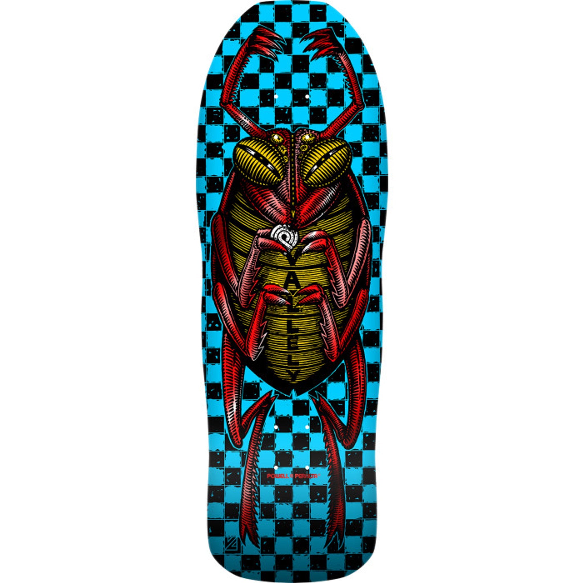 Powell Peralta OG Mike Vallely Bug Reissue Skateboard Deck - 10″ Blue/Red Foil