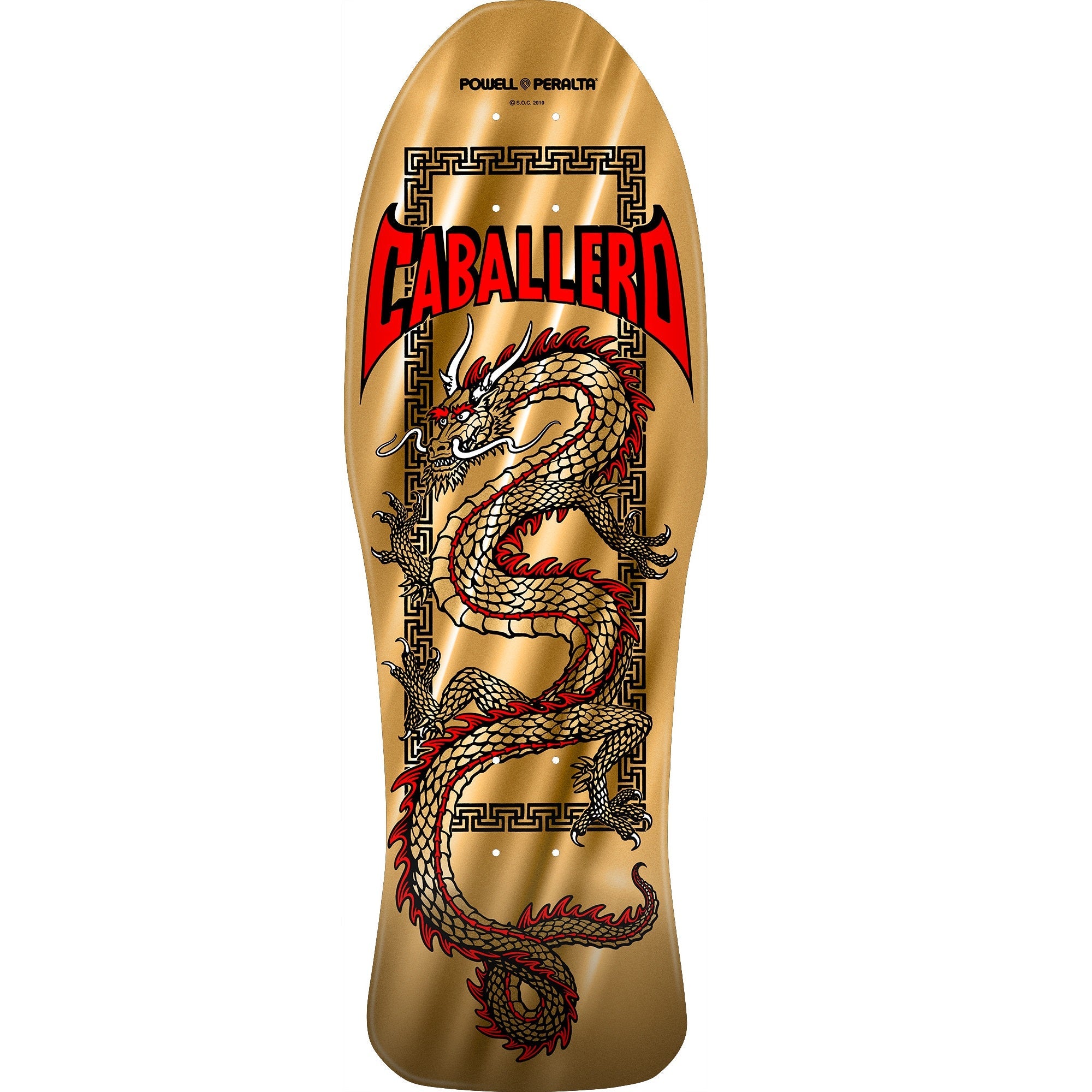 Powell Peralta Steve Caballero Chinese Dragon Reissue Skateboard Deck - 10" Gold Foil