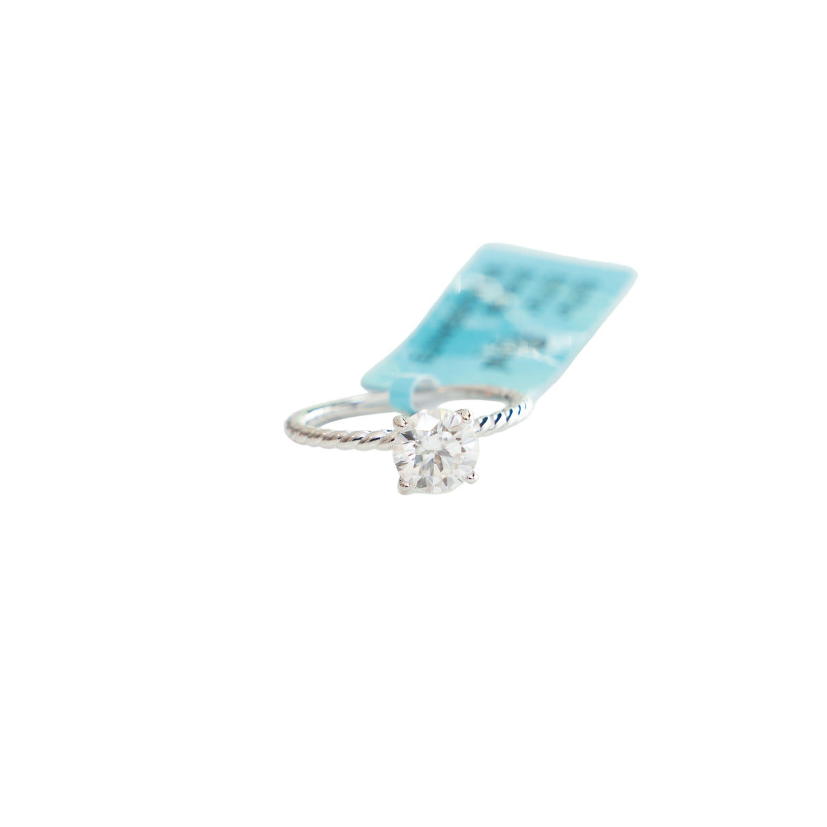 925 Silver Moissanite Cable Engagement Ring – Size 7 – 1.32 cttw