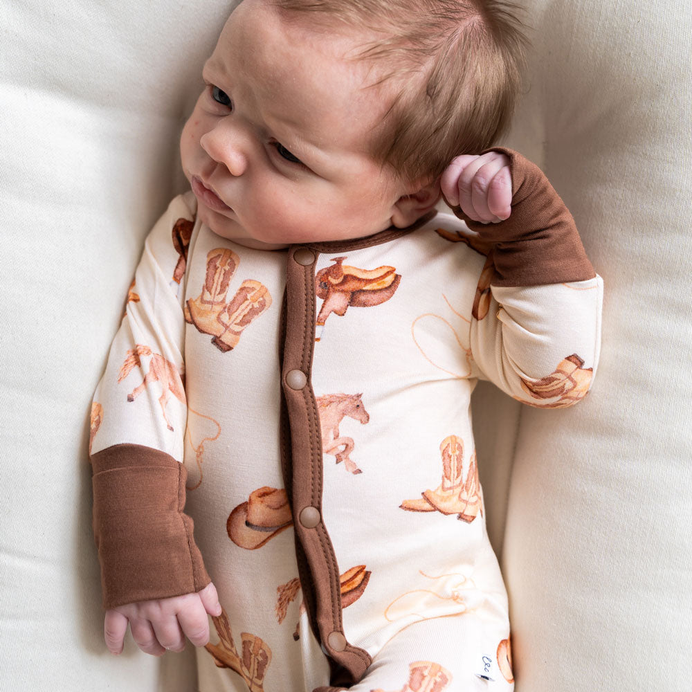 Paislee Bamboo Convertible Footie