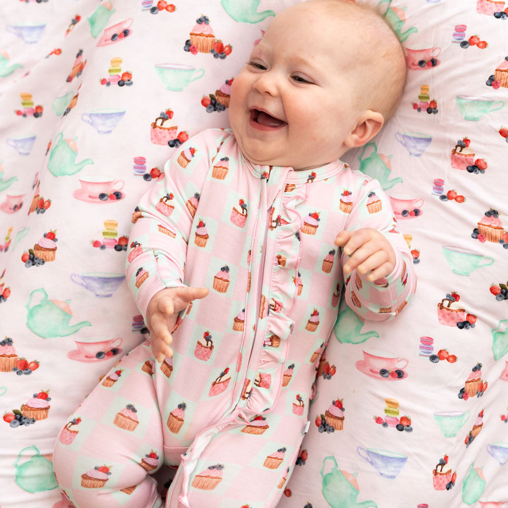 Lillian's Garden Cupcakes Bamboo Ruffle Convertible Footie