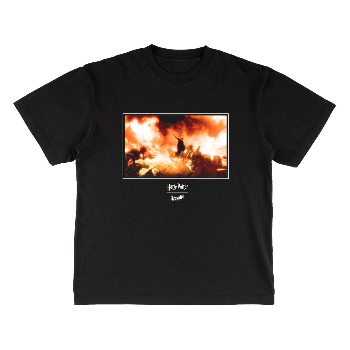 Welcome x Harry Potter Dumbledore Boxy Garment-Dyed Tee - Black