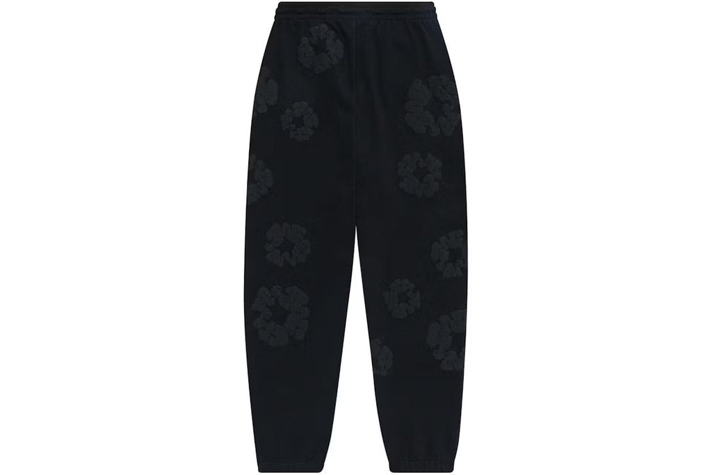 Denim Tears Cotton Wreath Sweatpants Black Monochrome