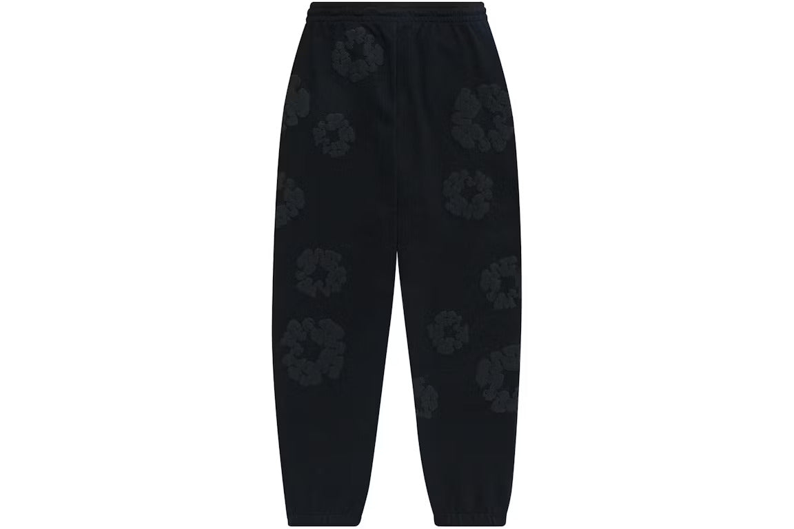 Denim Tears Cotton Wreath Sweatpants Black Monochrome