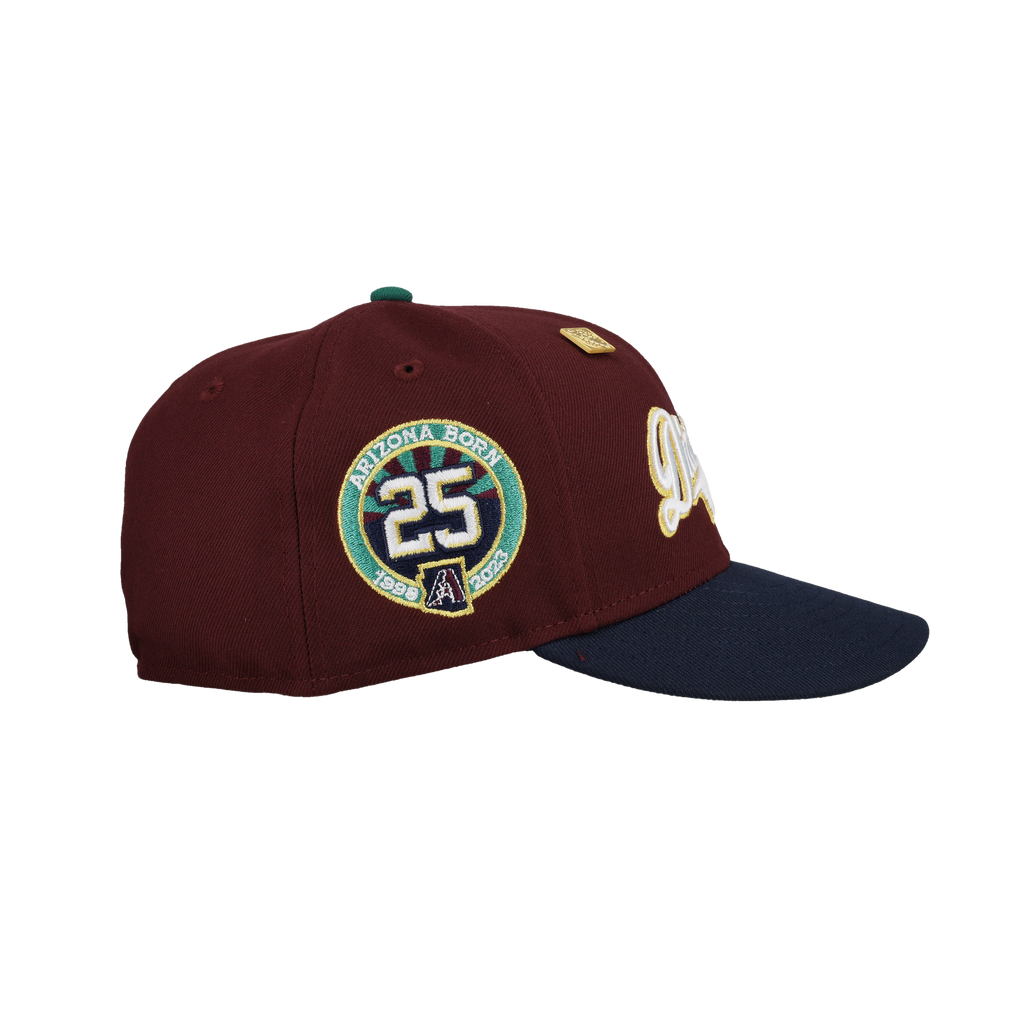 Arizona Diamondbacks 25th Anniversary Gold Script 59Fifty Fitted Hat