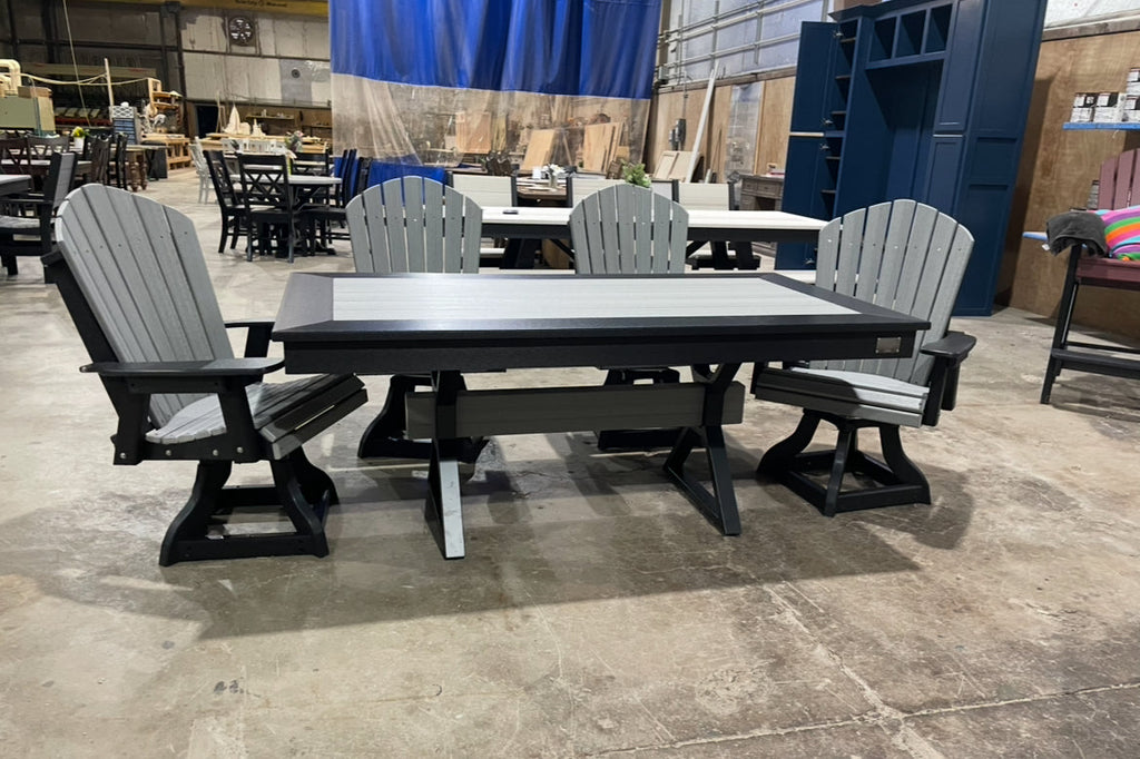 Outdoor Fanback Swivel Dining Chair - HDPE - All-Weather