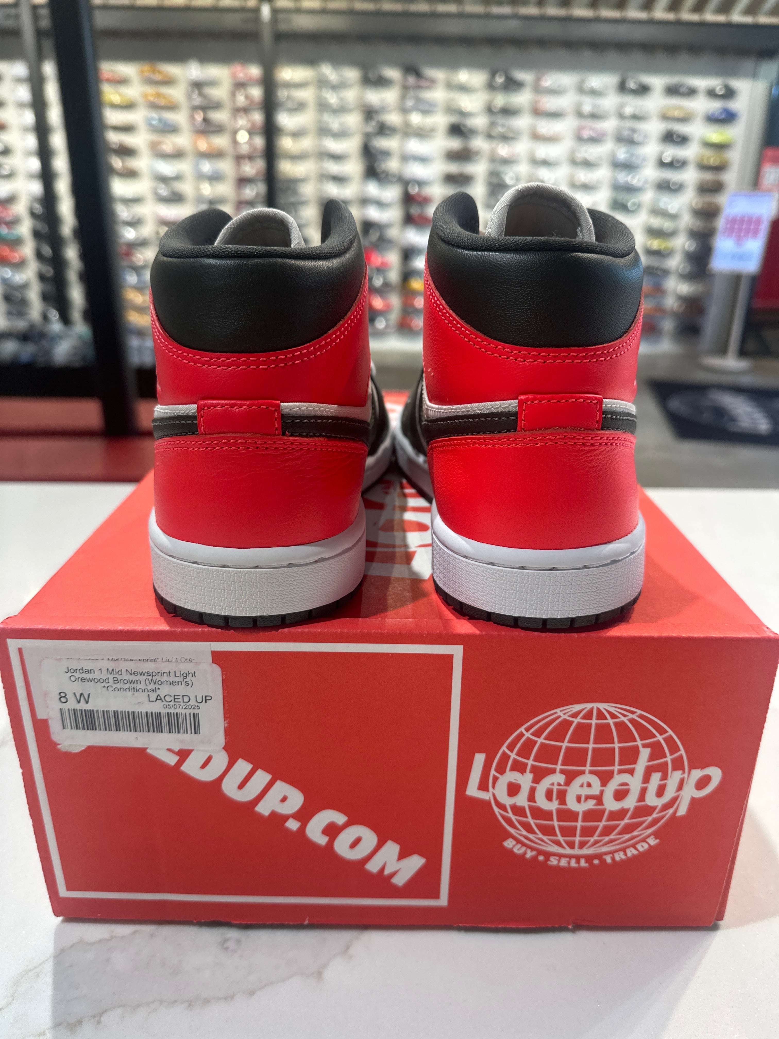 Jordan 1 Mid Newsprint Light Orewood Brown (Women's) *Conditional*