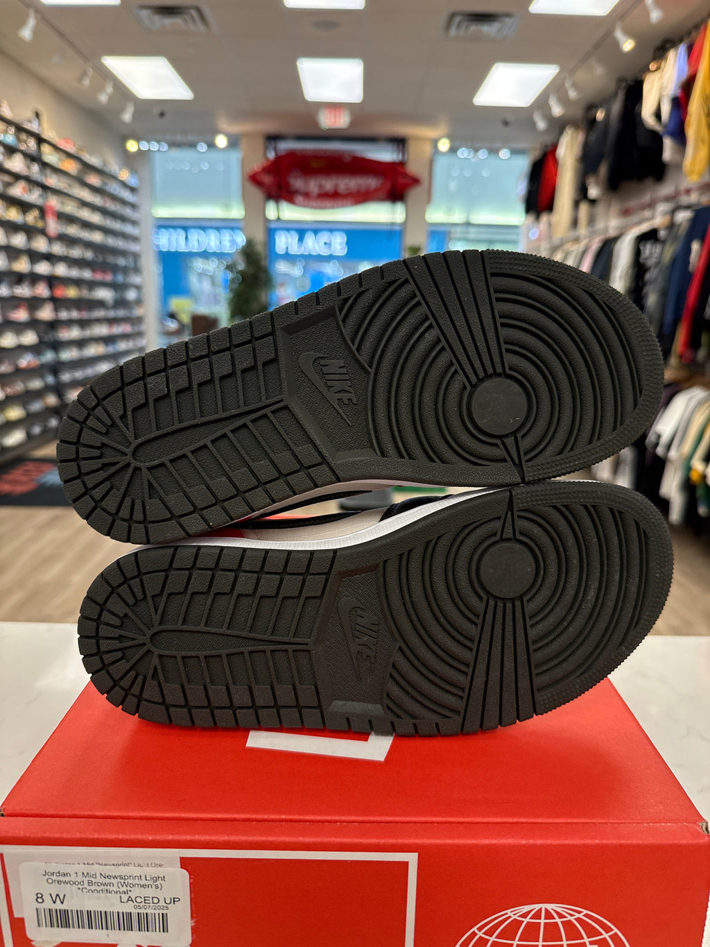 Jordan 1 Mid Newsprint Light Orewood Brown (Women's) *Conditional*