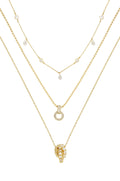 Dainty Crystal Trio Necklace Set