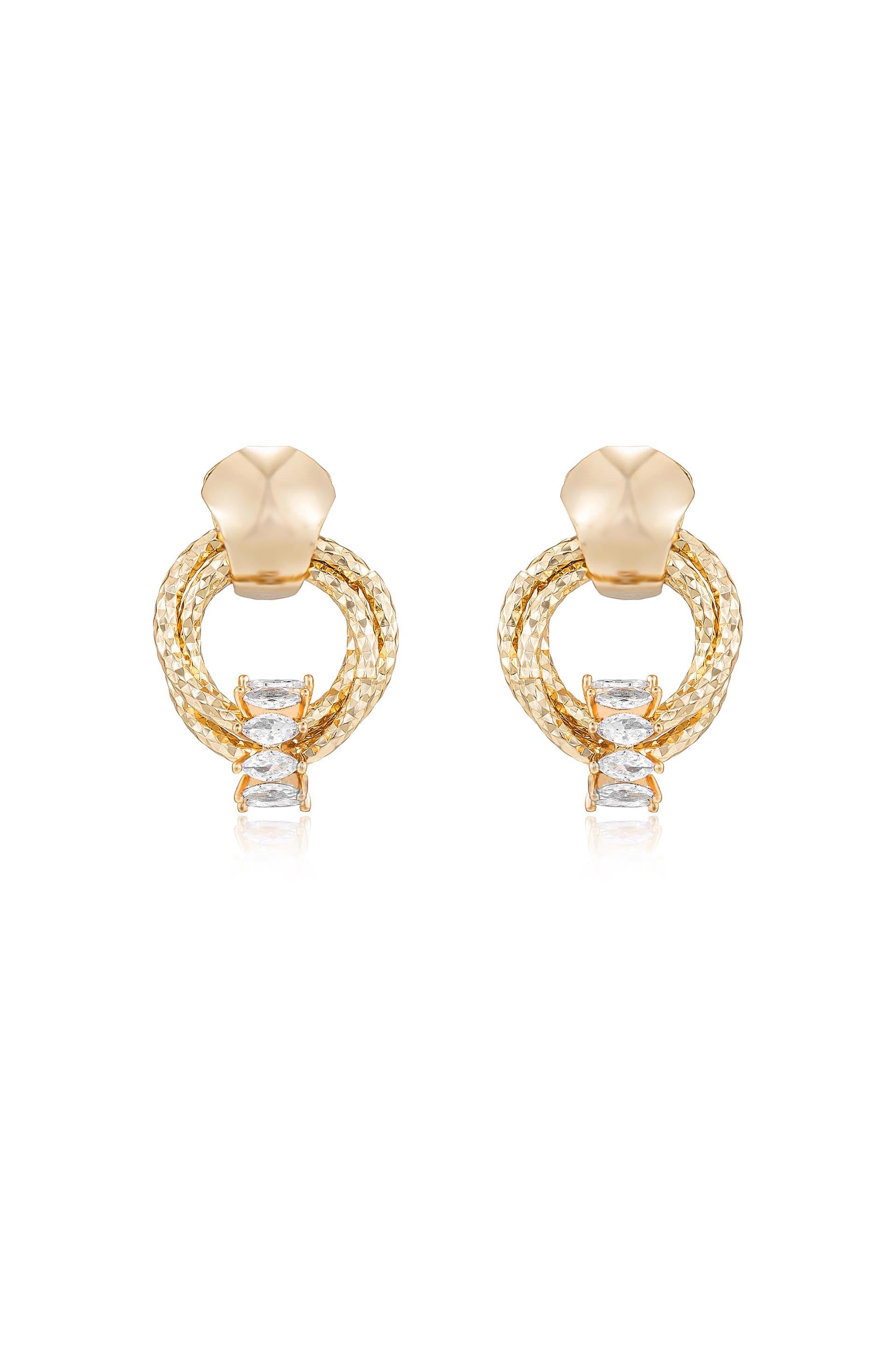 Mini Barrel Crystal Earrings