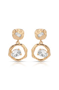 Organic Shape Crystal Earrings