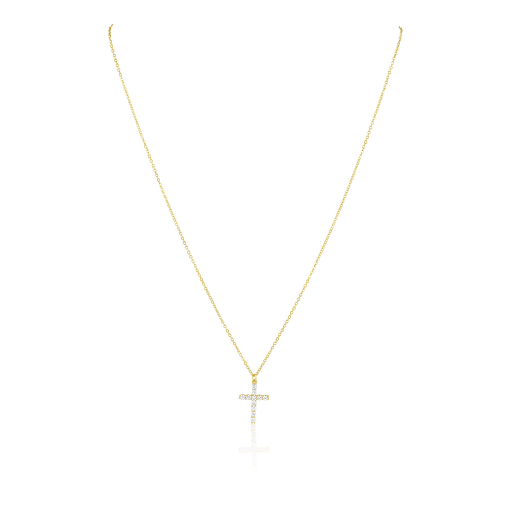 Classic CZ Cross Necklace
