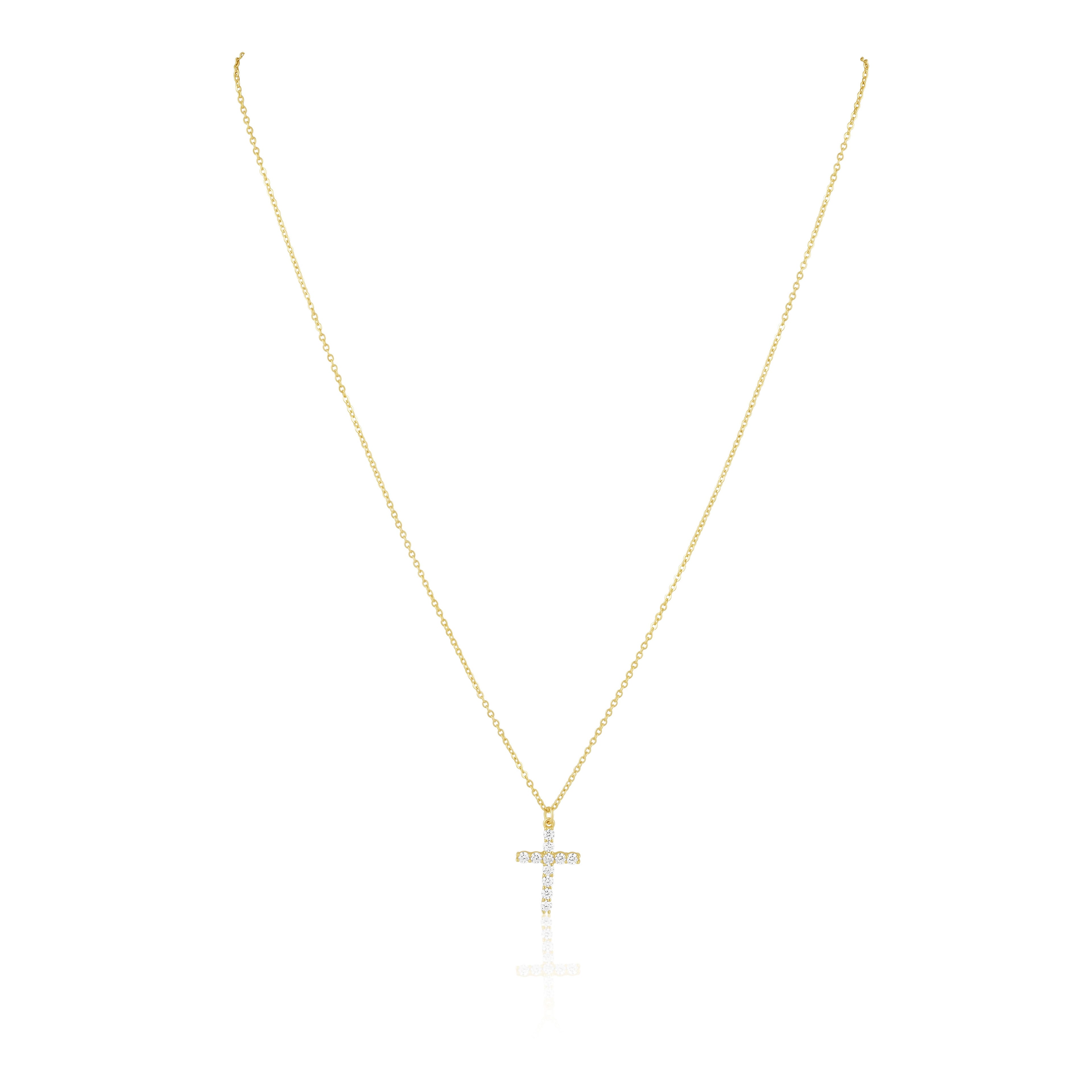 Classic CZ Cross Necklace