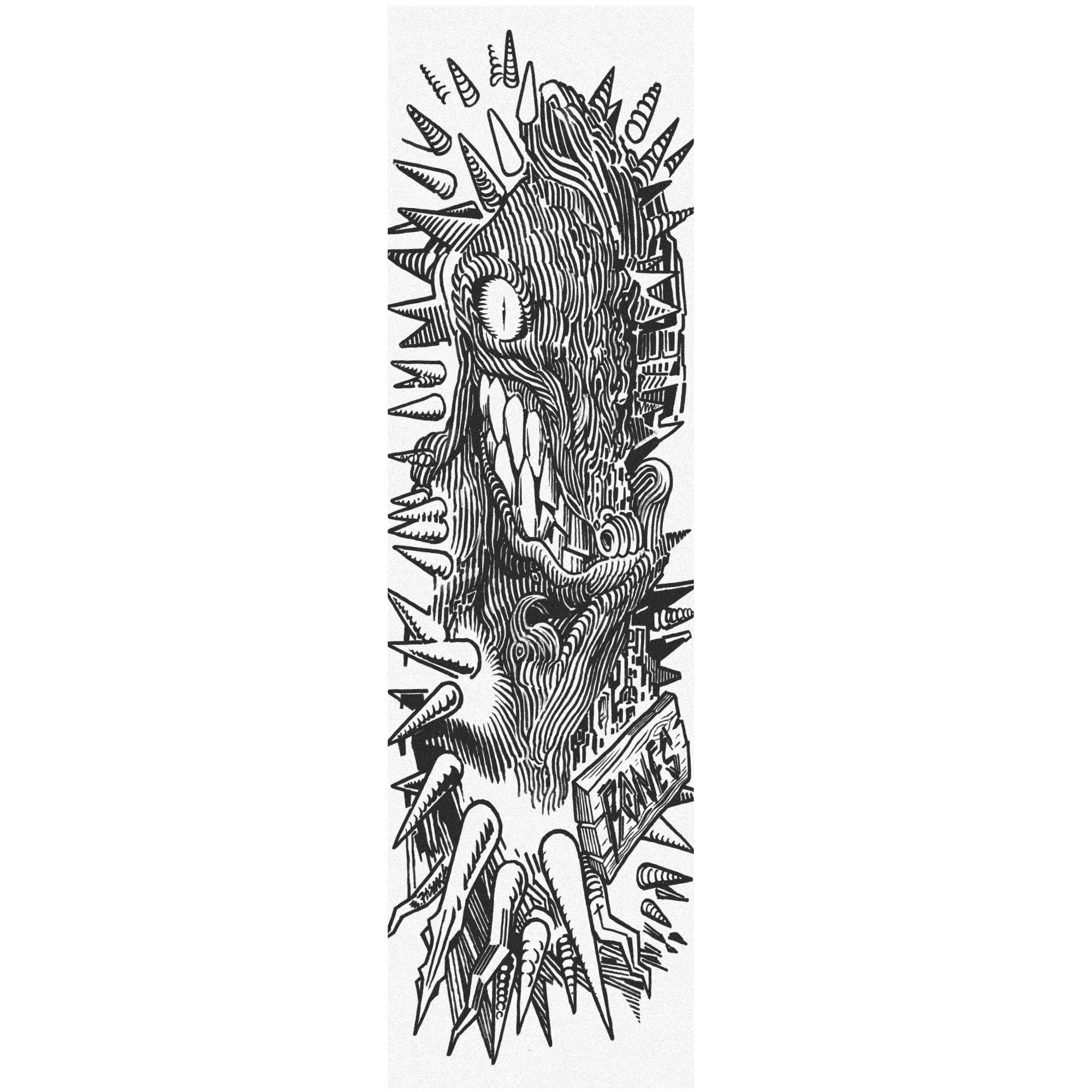 Bones Gritteeth Single Sheet Griptape 9″x33″ - White