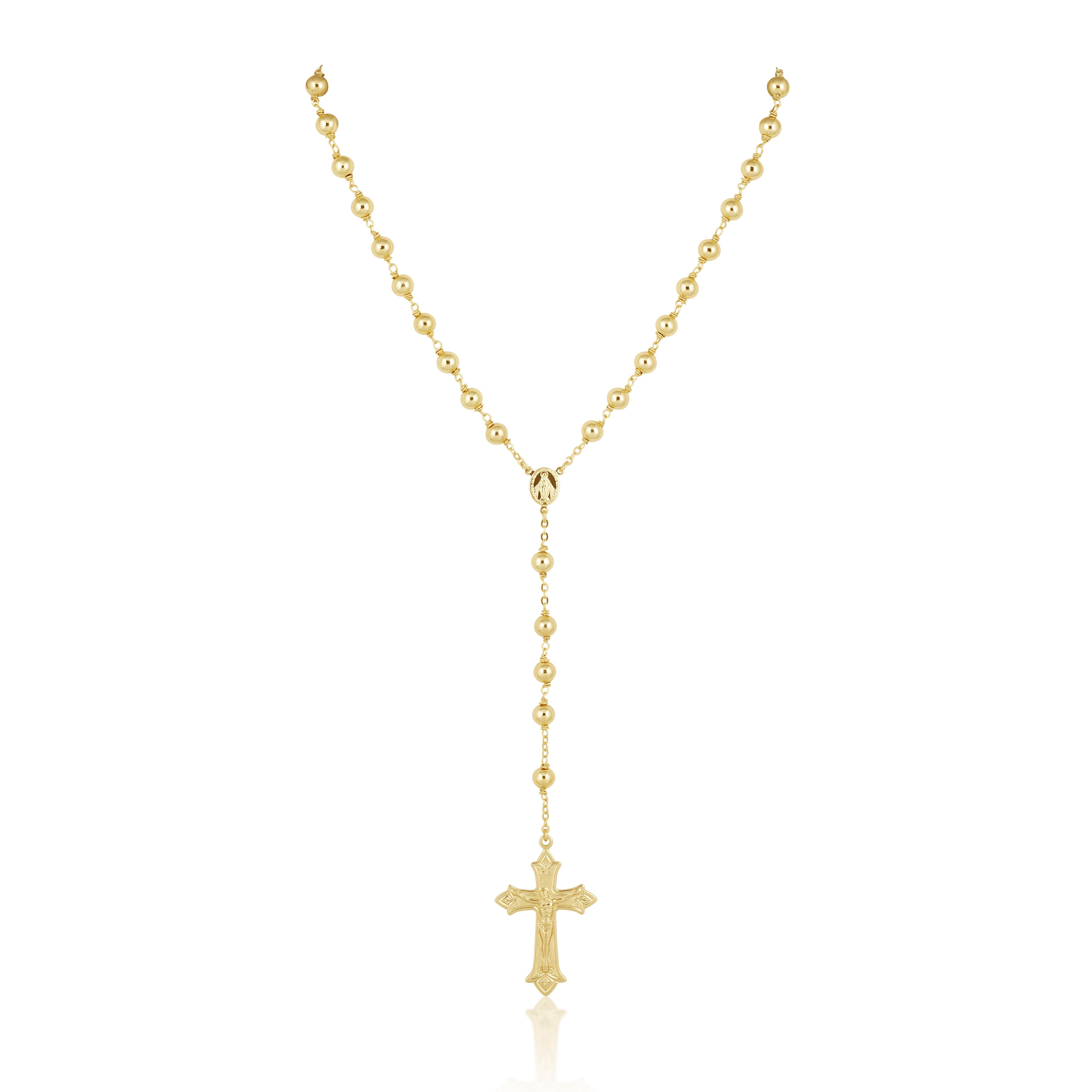 Golden Rosary Lariat