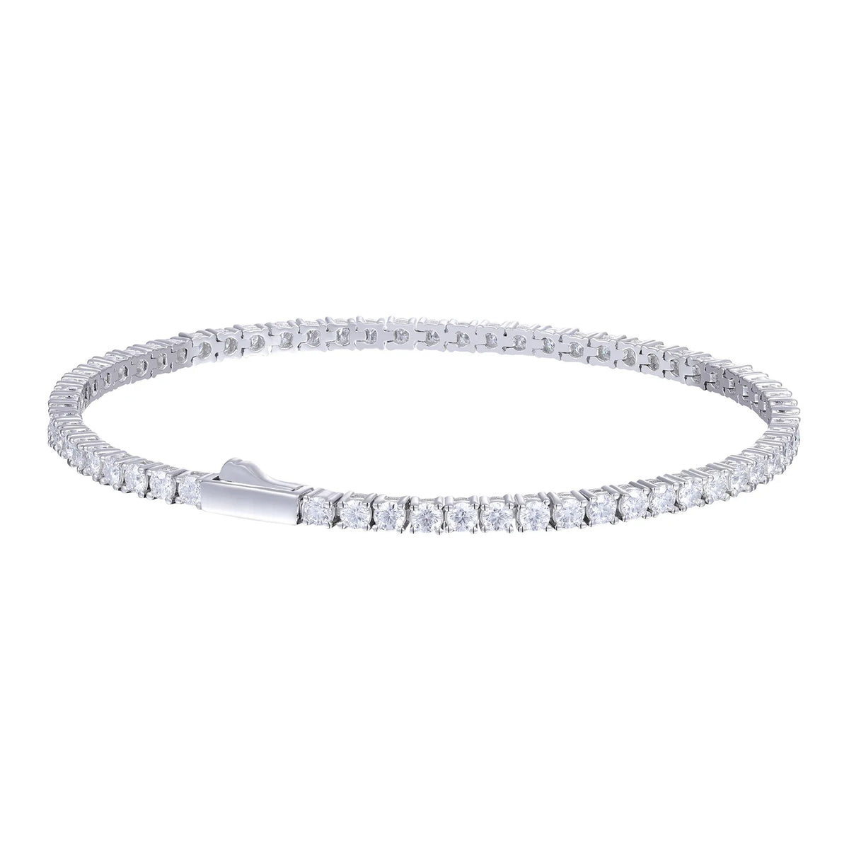 Silver Tennis Bracelet 2.5mm, 925 Sterling, VVS Moissanite – Célestin Lévêque