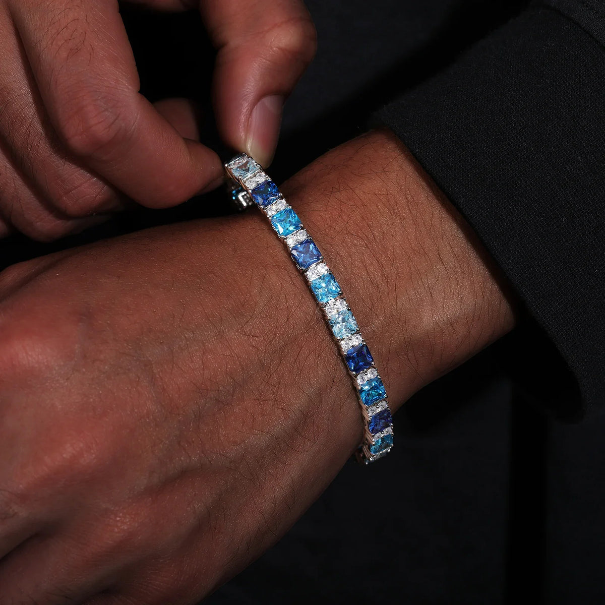 Azure Brilliance Guerilla Choice Bracelet / Sterling Silver 925