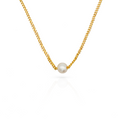 Gold-Plated Pearl Pendant Necklace, 18k on Sterling Silver