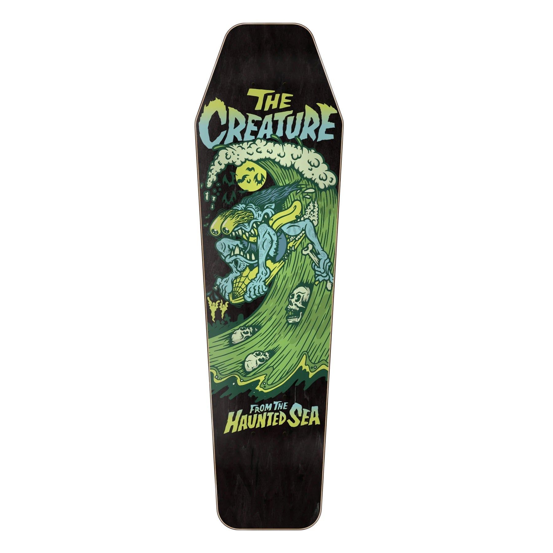 Creature Haunted Sea Shaped Skateboard Deck - 8.48″