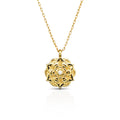 Danielle Floral Pendant Gold Necklace