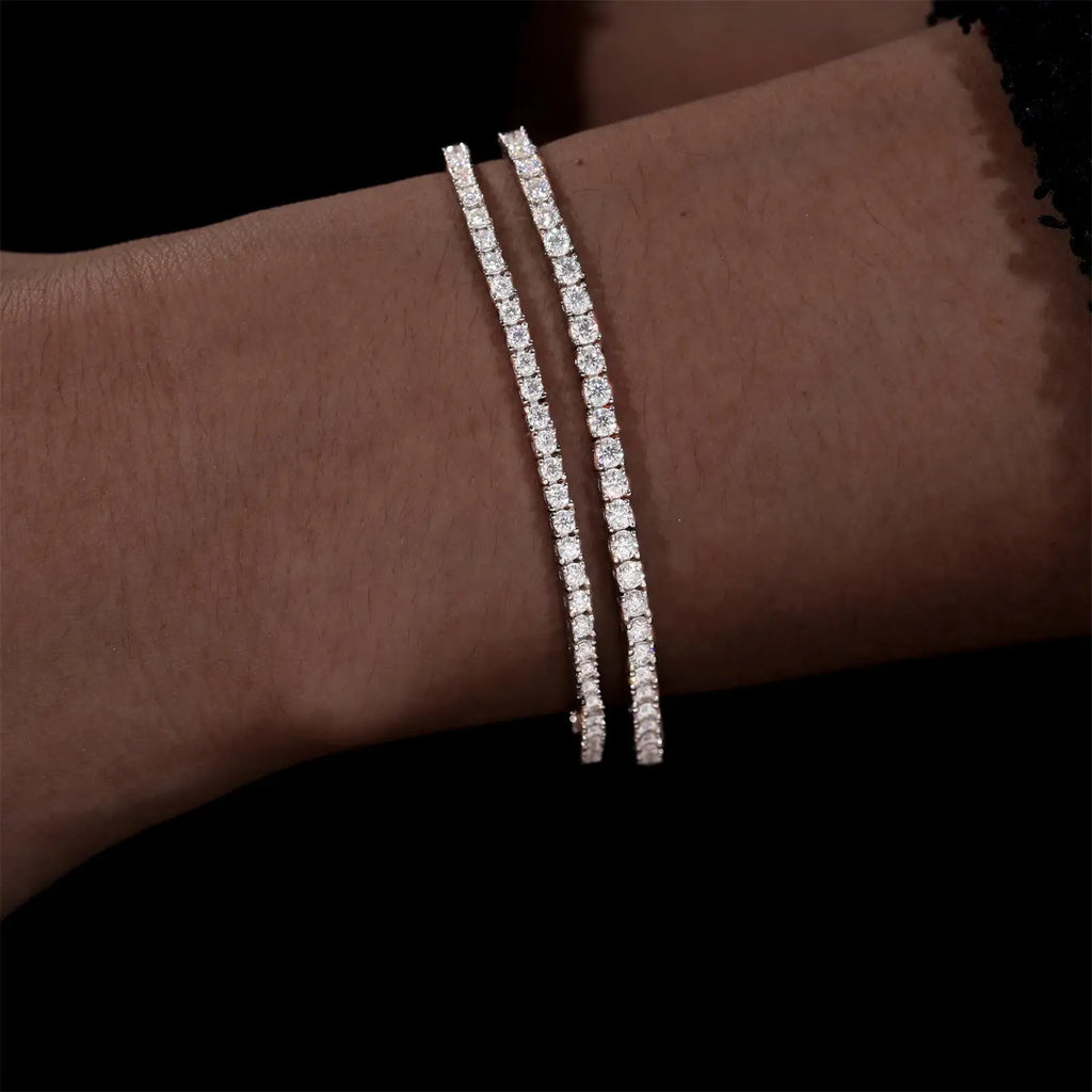 Lévêque Tennis Bracelet 2mm – 925 Silver & VVS Moissanite