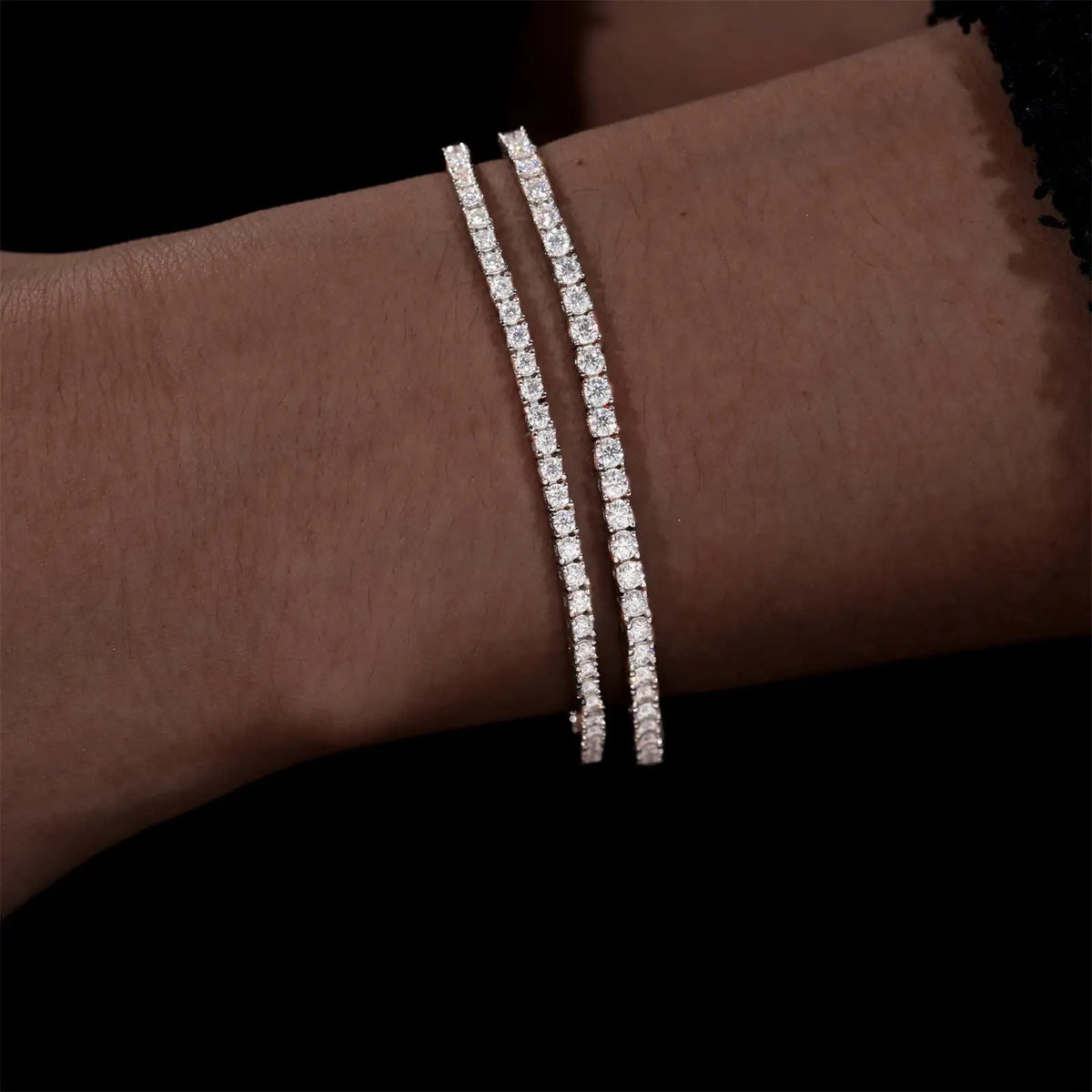 Lévêque Tennis Bracelet 2mm – 925 Silver & VVS Moissanite