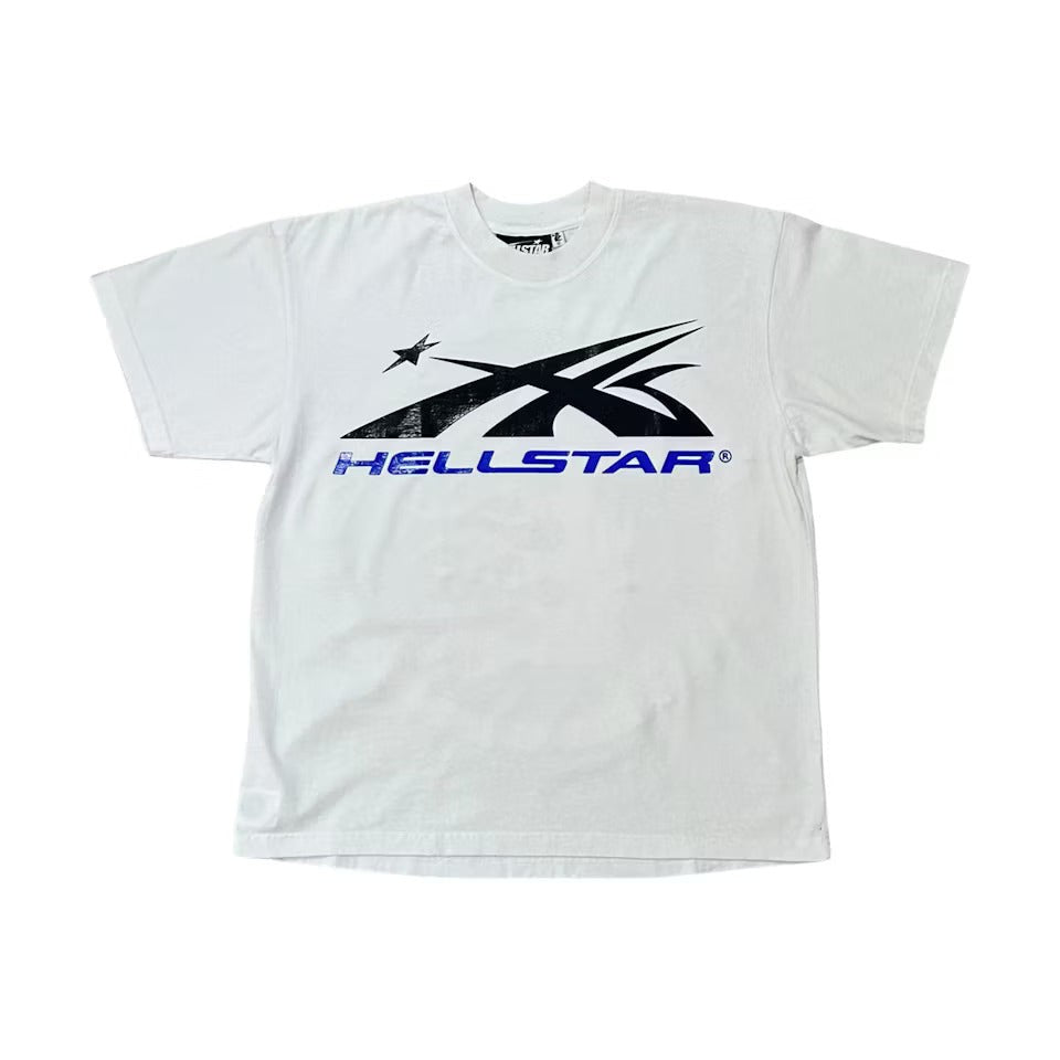 Hellstar Gel Sport Logo T-shirt White/Blue