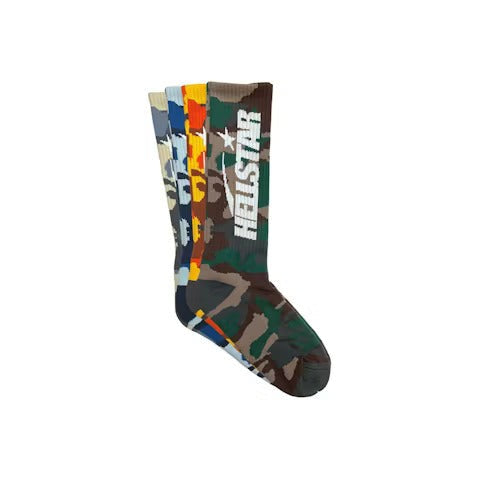 Hellstar Logo Socks (4 Pack) Camo