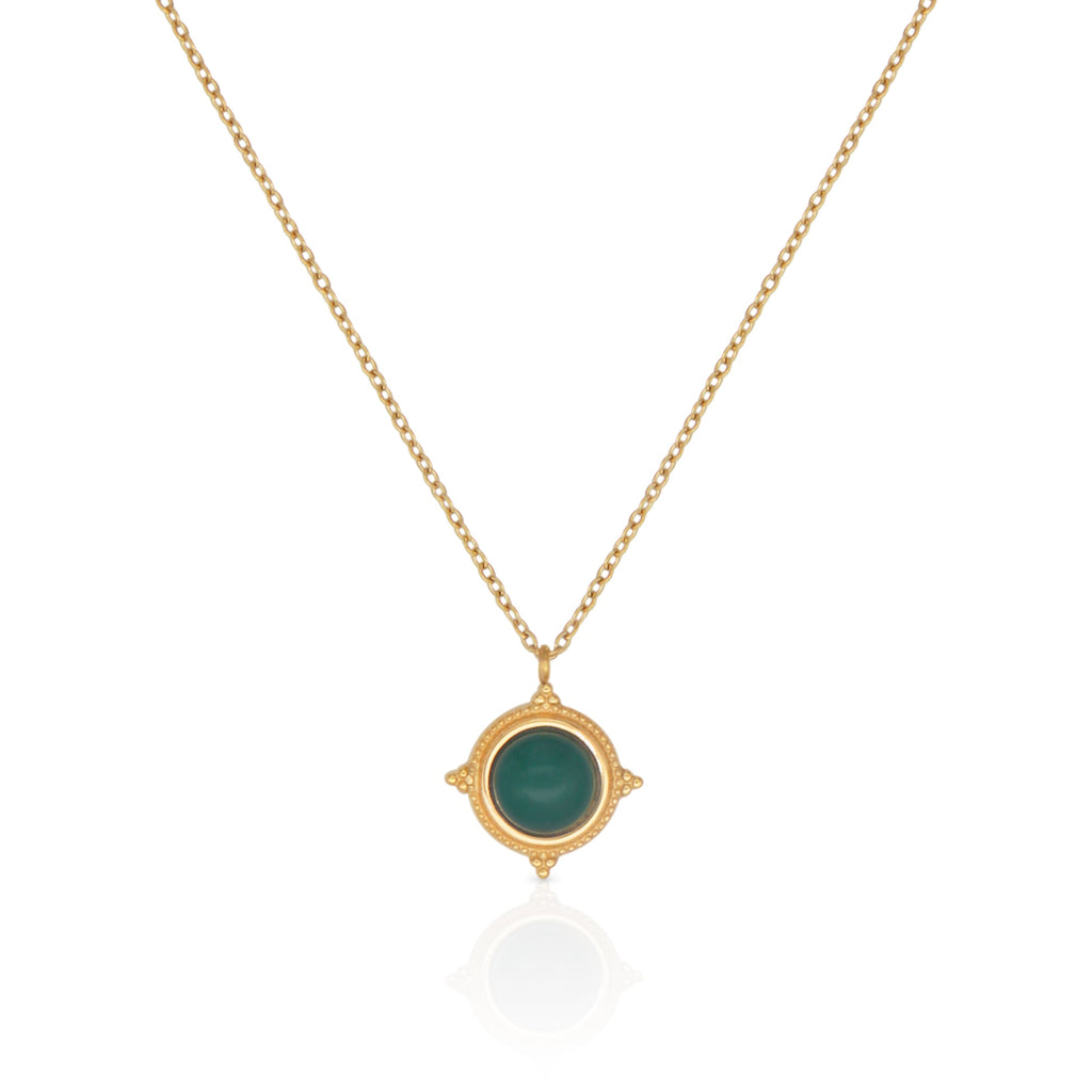 GREEN CAT EYE NECKLACE