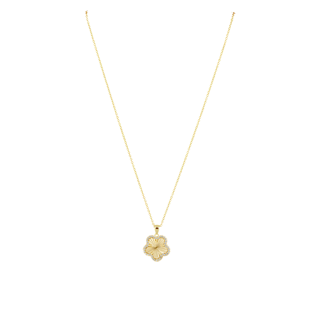 Adeline Pave Outline Pendant Necklace