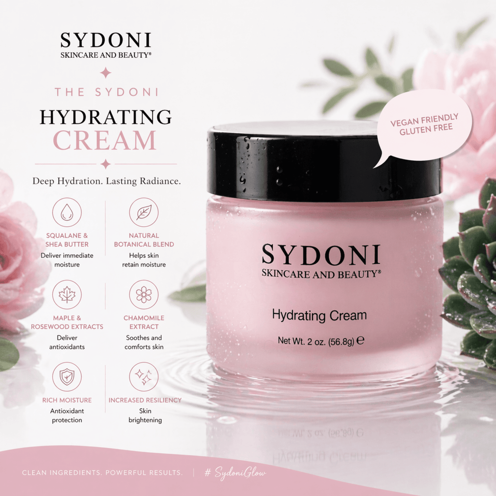 SYDONI HYDRATING CREAM with Botanical Humectants & Shea Butter Net Wt. 2oz. (56.8g)