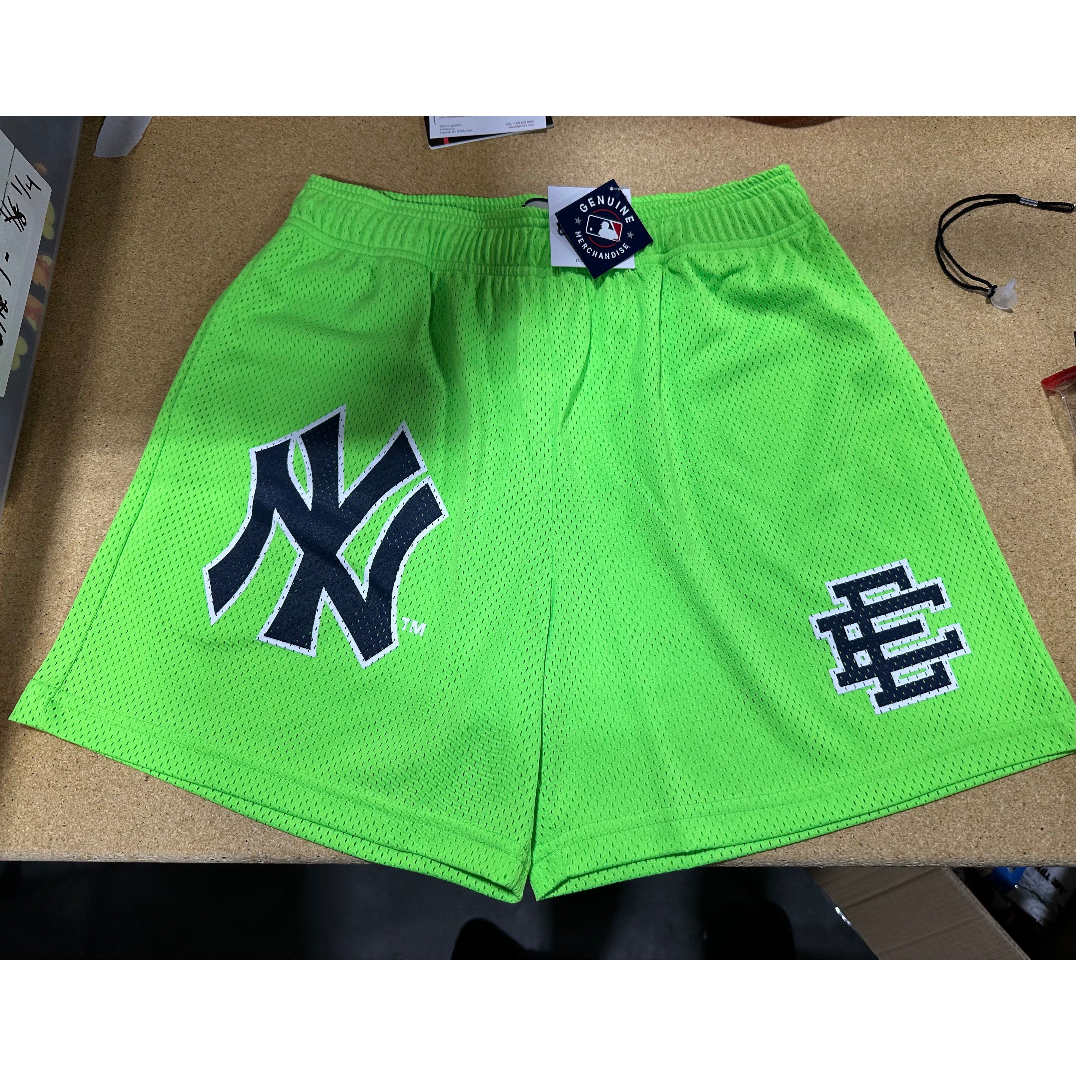 Eric Emanuel EE Basic Short New York Yankees Neon Green