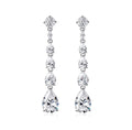Pear Cut Bridal Drop Earrings