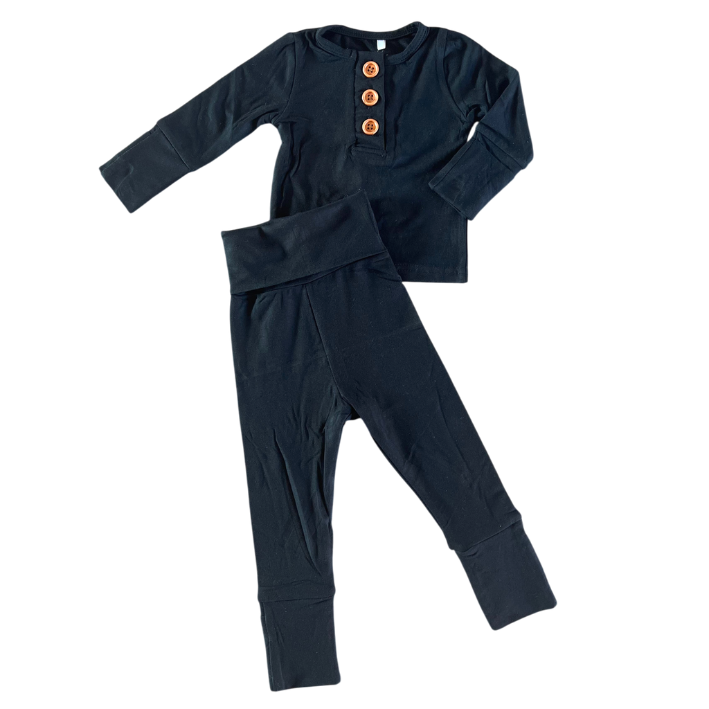 Black Infant 2-Piece Bamboo Set