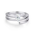 0.5ct Pear Cut Moissanite Swirl Pinky Ring