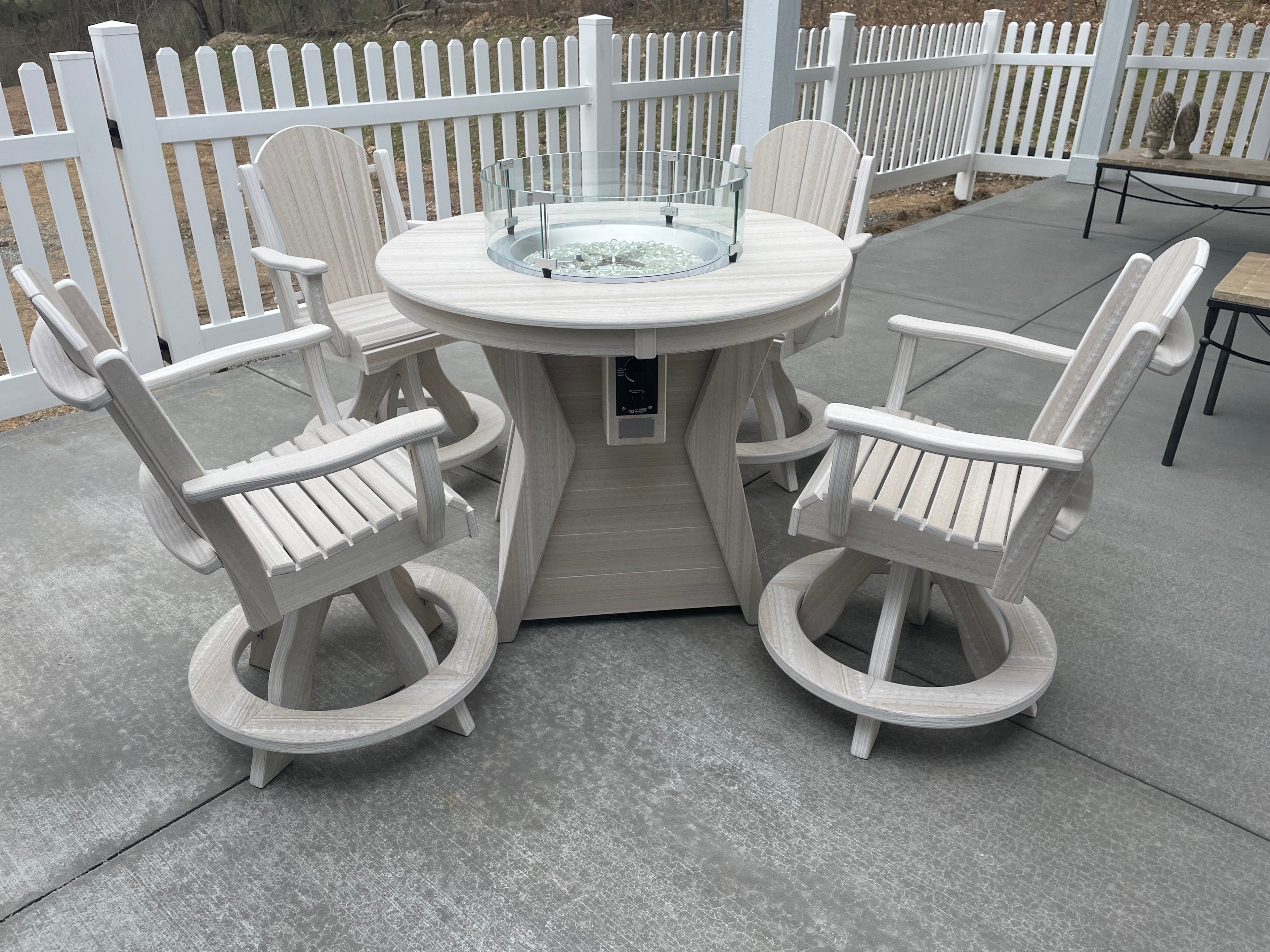 Shelly Round Fire Table
