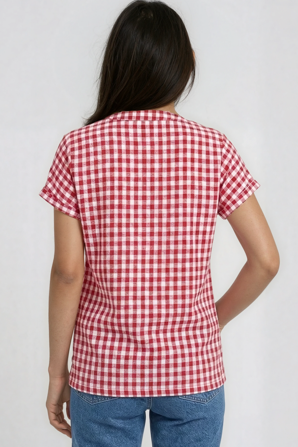 Miss Sparkling Gingham top