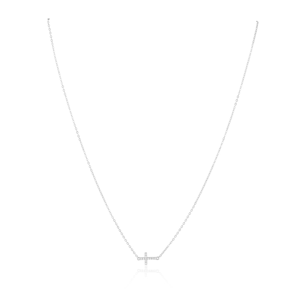 Janet Side Cross Necklace