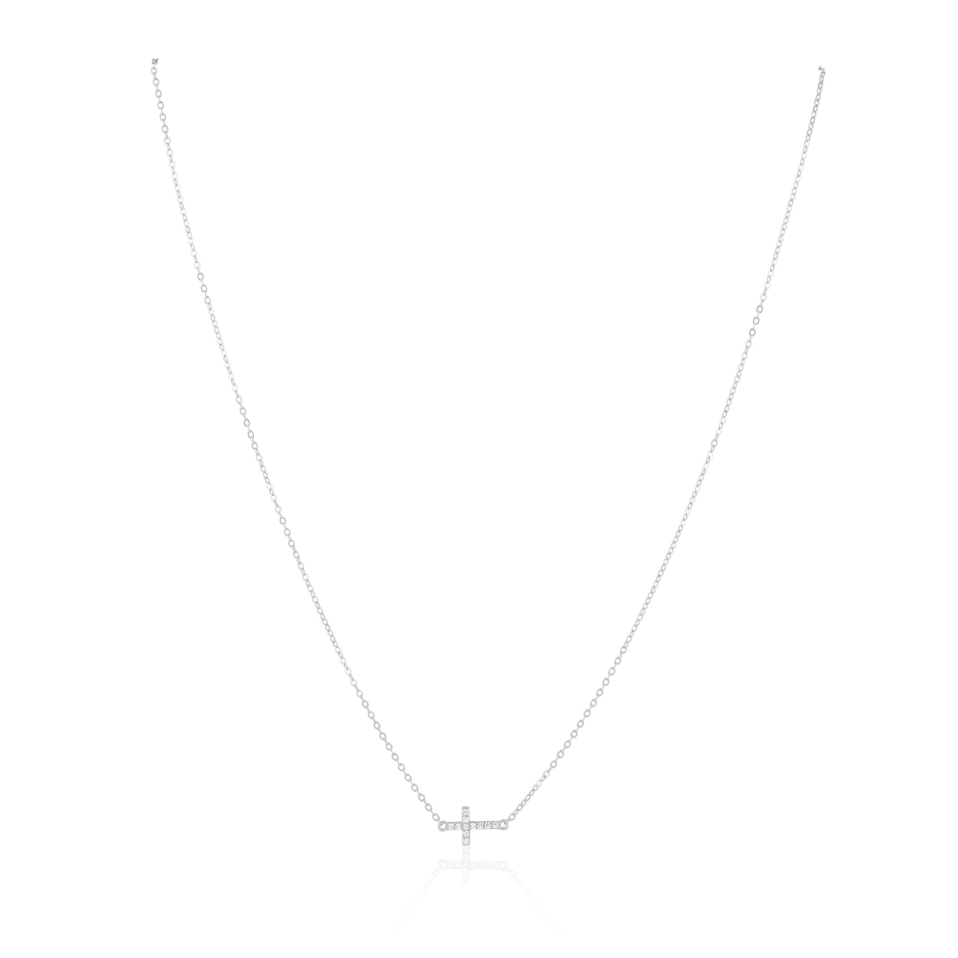 Janet Side Cross Necklace