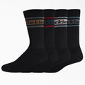 Dickies 4-Pack Skate Rugby Socks - Black/Fall Stripe (BSF)