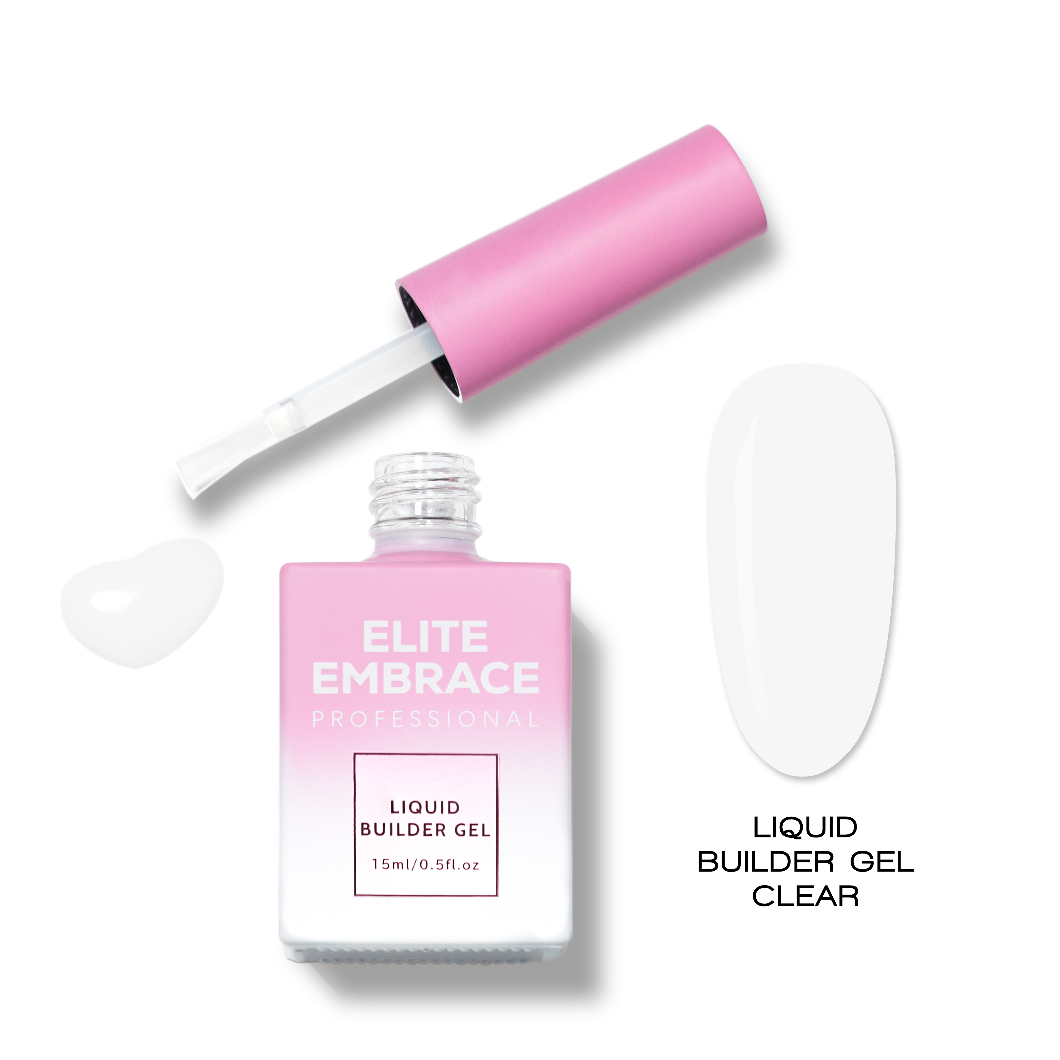 ELITE EMBRACE Professional  Liquid Builder Gel Clear 15ml ELBGC0015