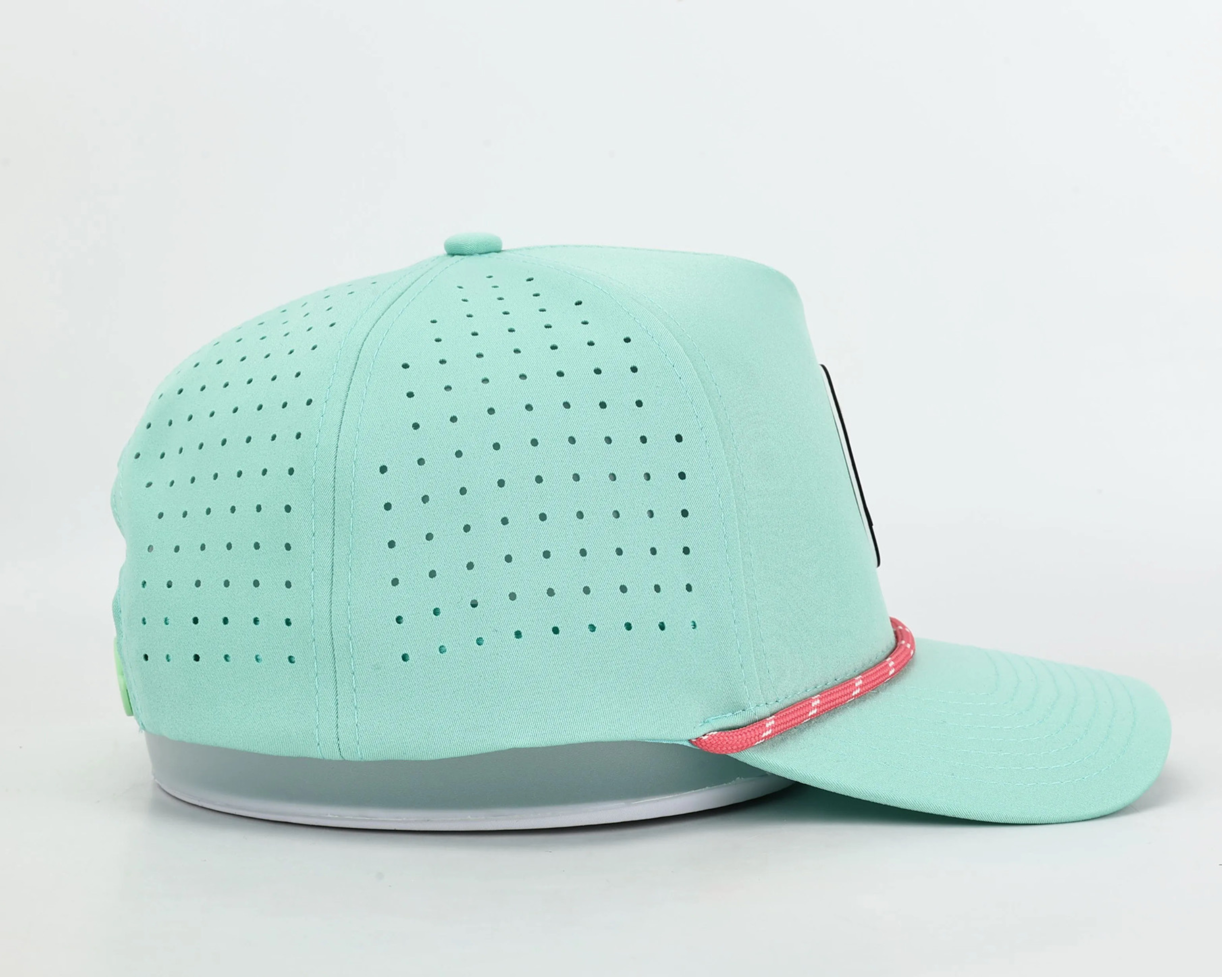 Mint Green Rope Hat - Chippopotamus Pink