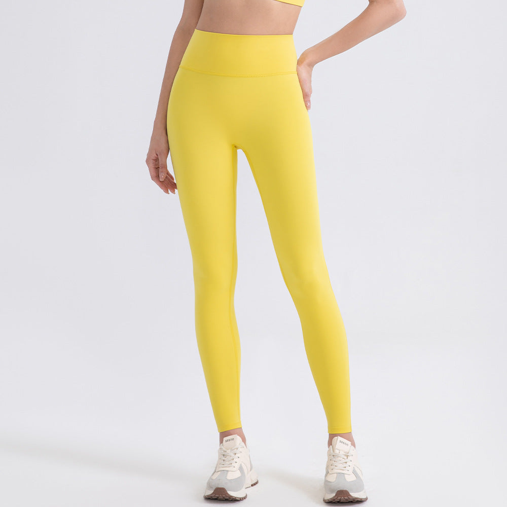 Hip Lifting Yoga Trousers Lulu Raw Yarn Double 66 Lycra Water Mill High Waist Tights Pilates